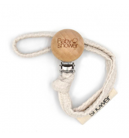 Chupetero Babyshower Madera Waffle Cloud 