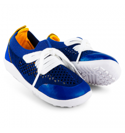 Step Up Play Knit Bobux Blueberry + Yellow 