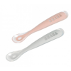 Pack de 2 Culleres de Silicona Béaba Rosa/Gris