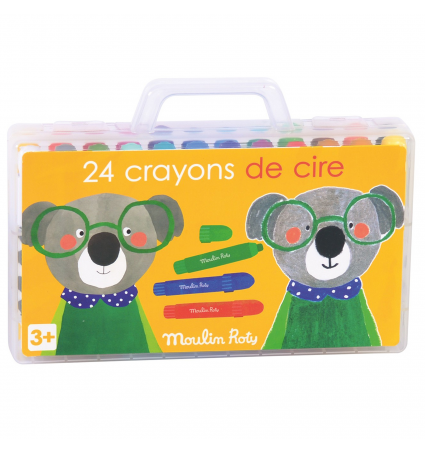 Caja 24 Lápices de Cera Moulin Roty Popipop