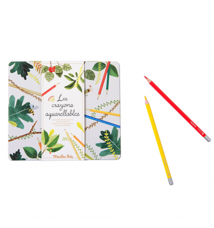 Capsa 24 llapis acuarelables Moulin Roty El jardí