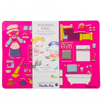 Plantillas para Dibujar Moulin Roty Elementos Casa Rosa