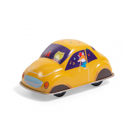 Cotxet de Fricció Metall Moulin Roty Groc Les Jouets