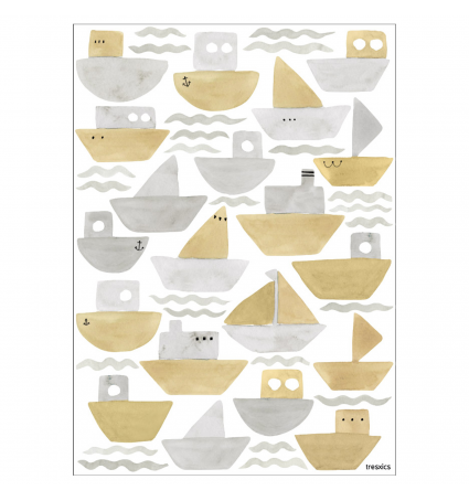 Vinil Decoratiu Tresxics Vaixells i Ones Verd S