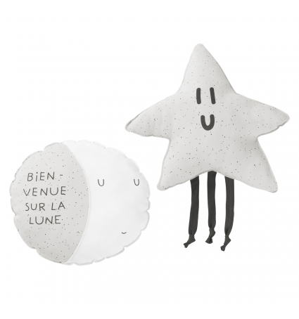 Pack 2 coixins decoratius Babyclic Nuit Blanco