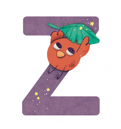  Lletra de fusta Z Moulin Roty Violeta