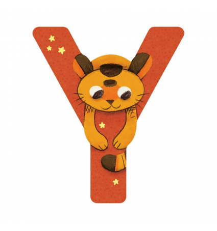 Lletra de fusta Y Moulin Roty Taronja