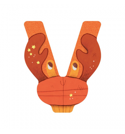Lletra de fusta V Moulin Roty Taronja