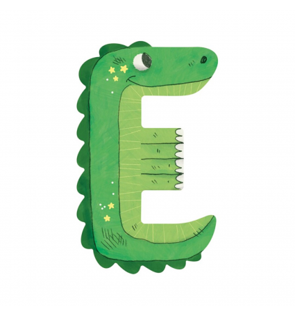 Lletra de fusta E Moulin Roty Verda