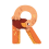 Letra de madera R Moulin Roty Naranja