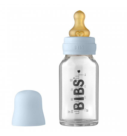 Biberó de vidre Bibs 110 ml Baby Blue