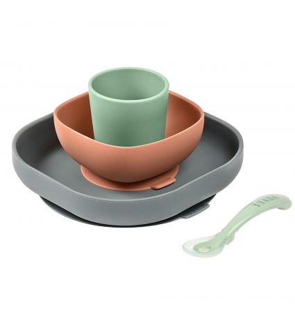 Vajilla de silicona Béaba Mineral