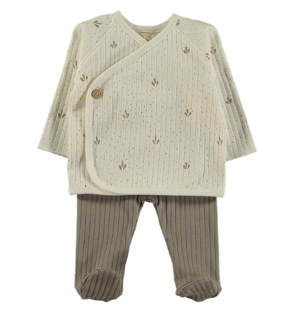 Kimono & pantaló canalé Lillymom Easy Provence Nougat