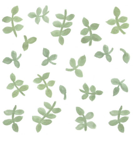 Vinilo Decorativo Tresxics Hojas Acuarela Verde S