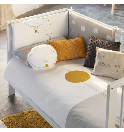 Pack funda nòrdica Babyclic 70x140 Dreamer Gris 