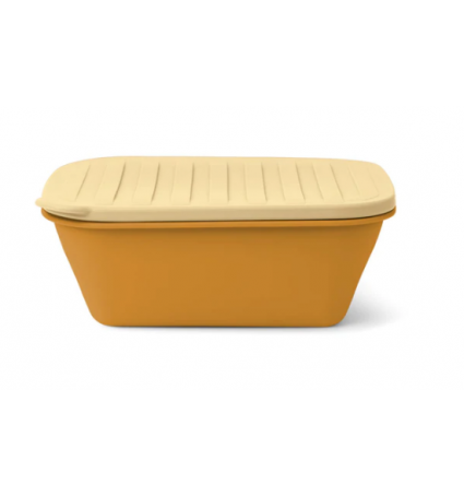 Carmanyola plegable de silicona Liewood Lunch Golden caramel Safari mix