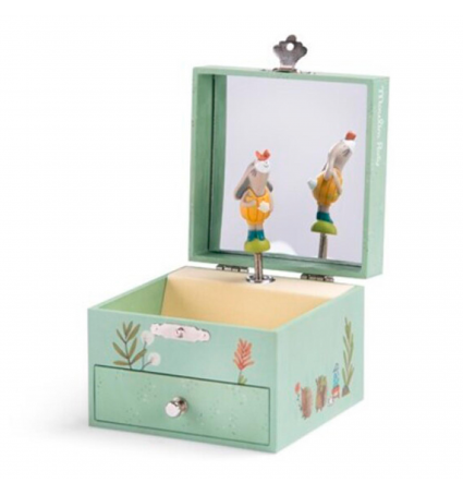 Caja de música cofre Moulin Roty Trois petits lapins
