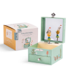Caja de música cofre Moulin Roty Trois petits lapins