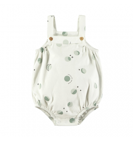 Pelele corto Babyclic Luna Green