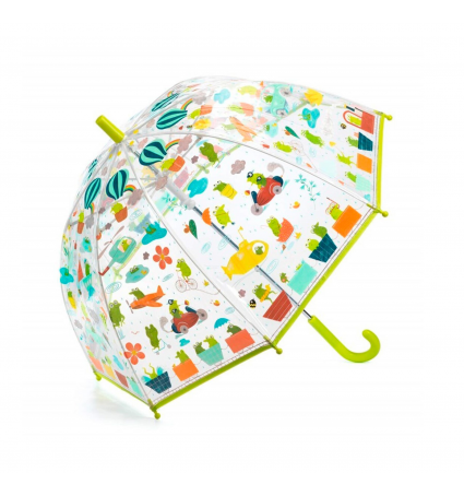 Paraigua transparent Djeco Mitjà "Granotes"