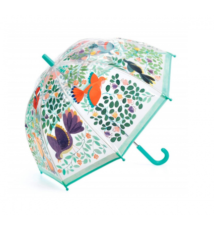 Paraigua transparent Djeco Mitjà "Flors"