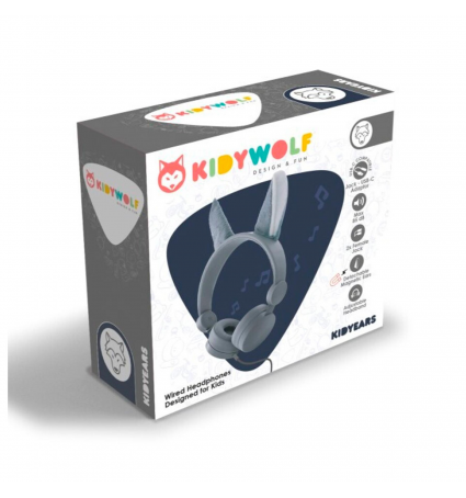 Auriculares con cable Kidywolf Kidyears Lobo