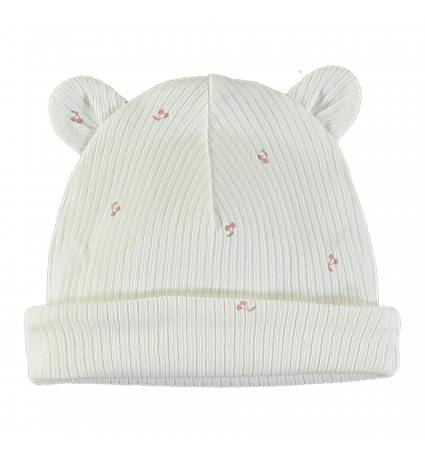 Capell amb orelletes canalé Lillymom Sweet Cherries Nude