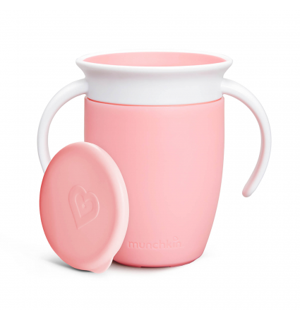 Tassa Antidegoteig Munchkin 360 amb tapa Rosa Pastel
