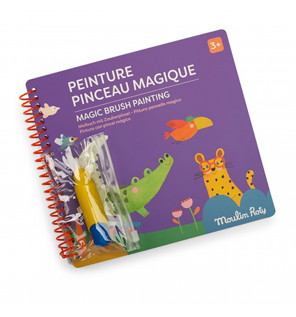 Quadern per pintar amb pinzell màgic Moulin Roty Les Toupitis