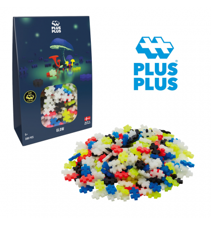 Sobre de piezas Plus Plus 300 piezas Brilla en la Oscuridad 