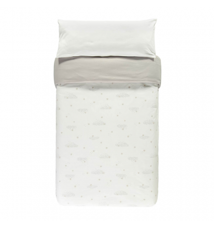 Funda nòrdica Babyclic Minibressol Starry Night Blanc