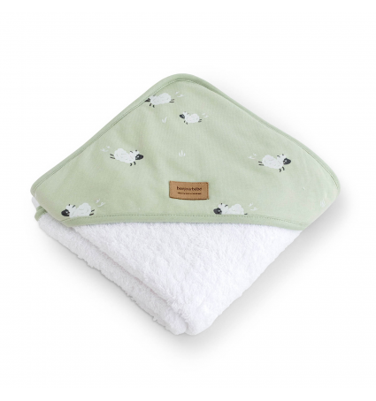 Capa de bany Bonjourbébé 100X100 Funny Farm Menta