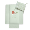 Pack cobrellit i protector Bonjourbébé 60x120 Funny Farm Menta 