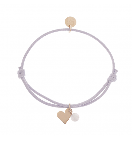 Pulsera de maternidad Proud MaMa Mea Heart pink purple Quartz