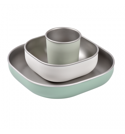 Vaixella d'acer inoxidable Béaba Verd Salvia