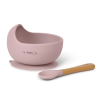 Bol i Cullera Saro Nature "Wave" Silicona Rosa Mist