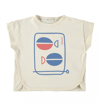 Samarreta màniga Curta Babyclic Poisson Ecru