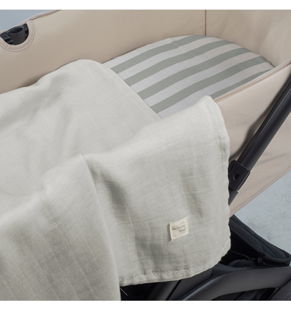 Llençol ajustable cabàs i mussolina Sintra Verda