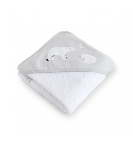 Capa de bany Bonjourbébé 100X100 Polaris Gris