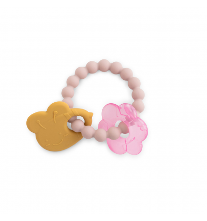 Mossegador d'aigua i silicona Saro "Soft & Cool" abella i flor