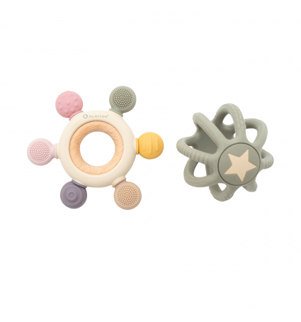 Set de mordedores sensoriales Olmitos Silicona Pink