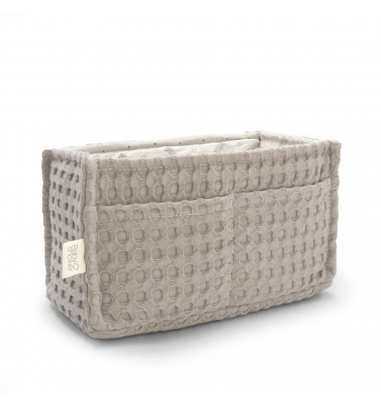 Cesta organizadora Babyshower Nappies Gofre Latte