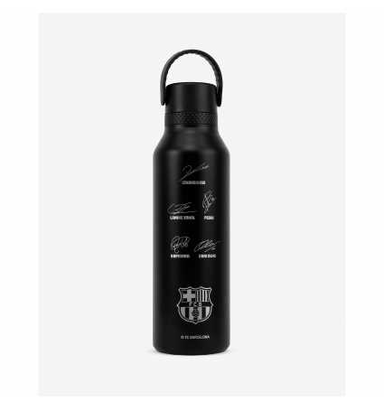 Botella térmica Runbott 600ML Firmas FCB con escudo Negro