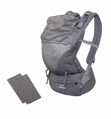 Mochila Portabebés Quokkababy E-Carrier Mesh Light Grey