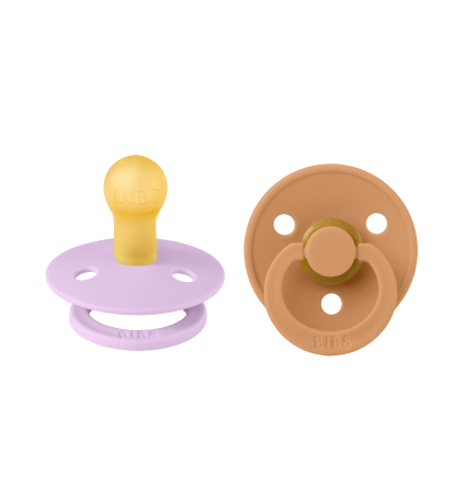 Pack 2 Xumets BIBS Round Violet Sky/Pumpkin 6-18m 