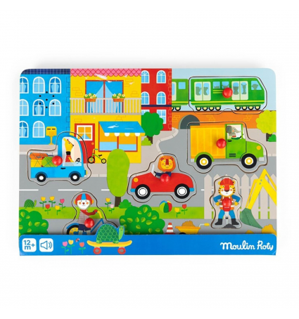Puzzle Encajable Sonoro Moulin Roty Popipop