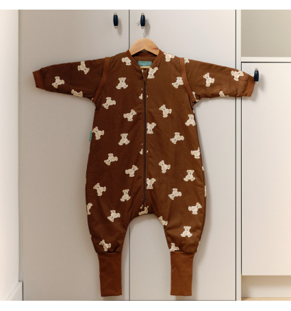 Pijama manta molis&co TOG 1 con calcetines 4-5 años Teddy Mocca