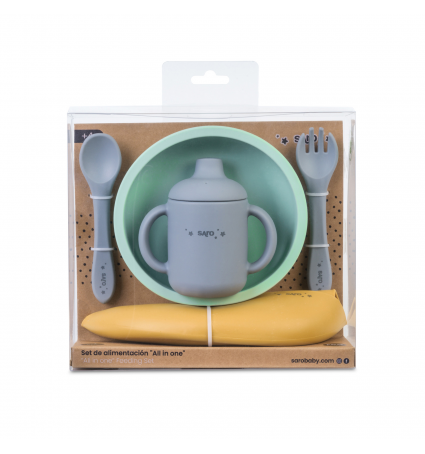 Vaixella de silicona Saro "All in one" Menta
