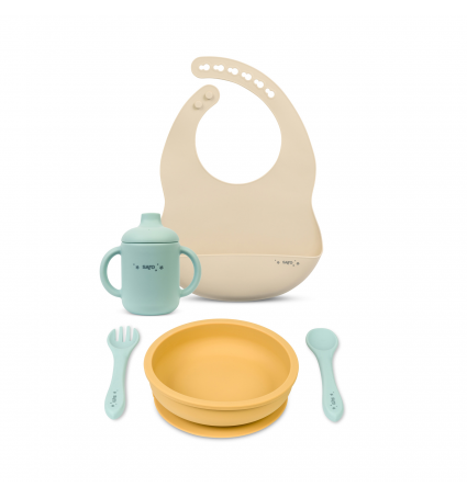 Vaixella de silicona Saro "All in one" Mostassa