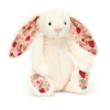 Peluche conejito Jellycat Blossom Cream Bunny Berry mini 